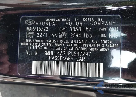 2023 Hyundai Elantra Se from USA, damaged, VIN KMHLL4AG1PU547297